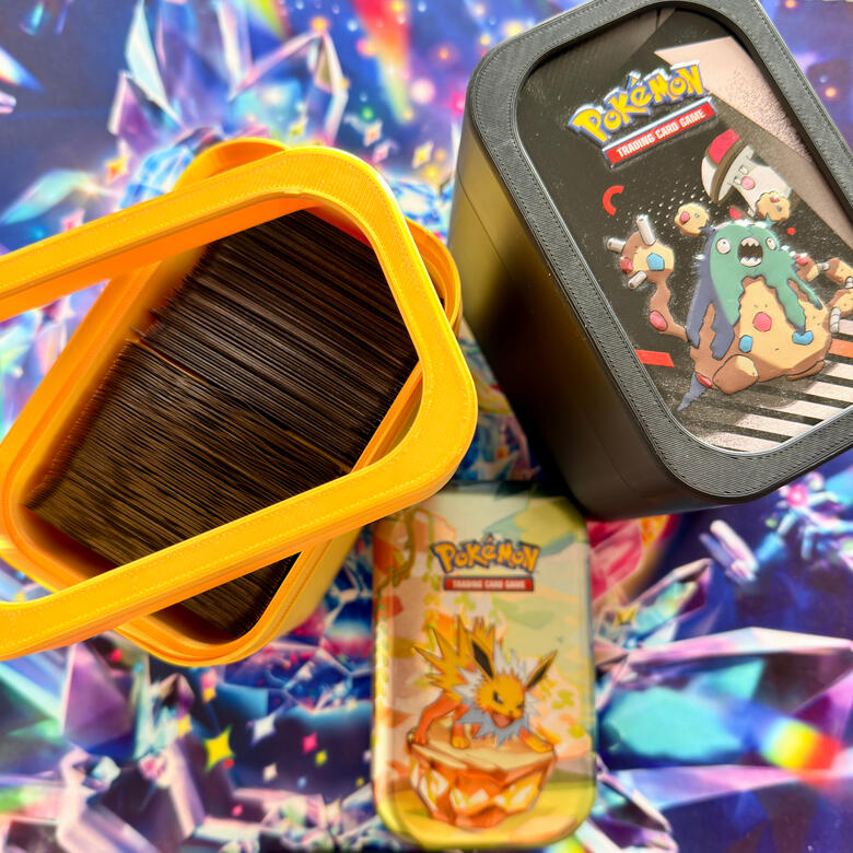 Pokémon Mini Tin Dual Deckbox | 3D Druck | 2x 60 Karten doppelt gesleevt | TCG Zubehör